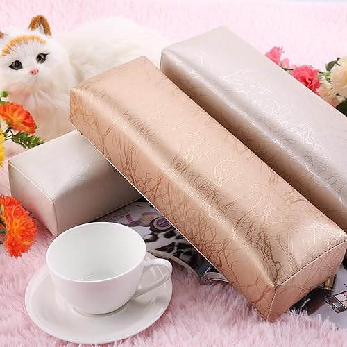 Miniatura 8 de Cojín de mano para reposabrazos, almohada de cuero a rayas, cojín de reposamanos de esponja suave, almohada para reposabrazos, cojín de salón de