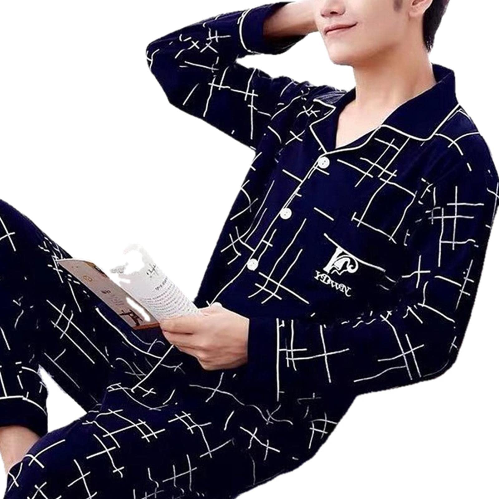 Pigiama Pigiama da Uomo Pigiama in Cotone Suits Pantaloni Pantaloni Pigiama Pigiama Uomo Casual Homewear Abbigliamento Casual