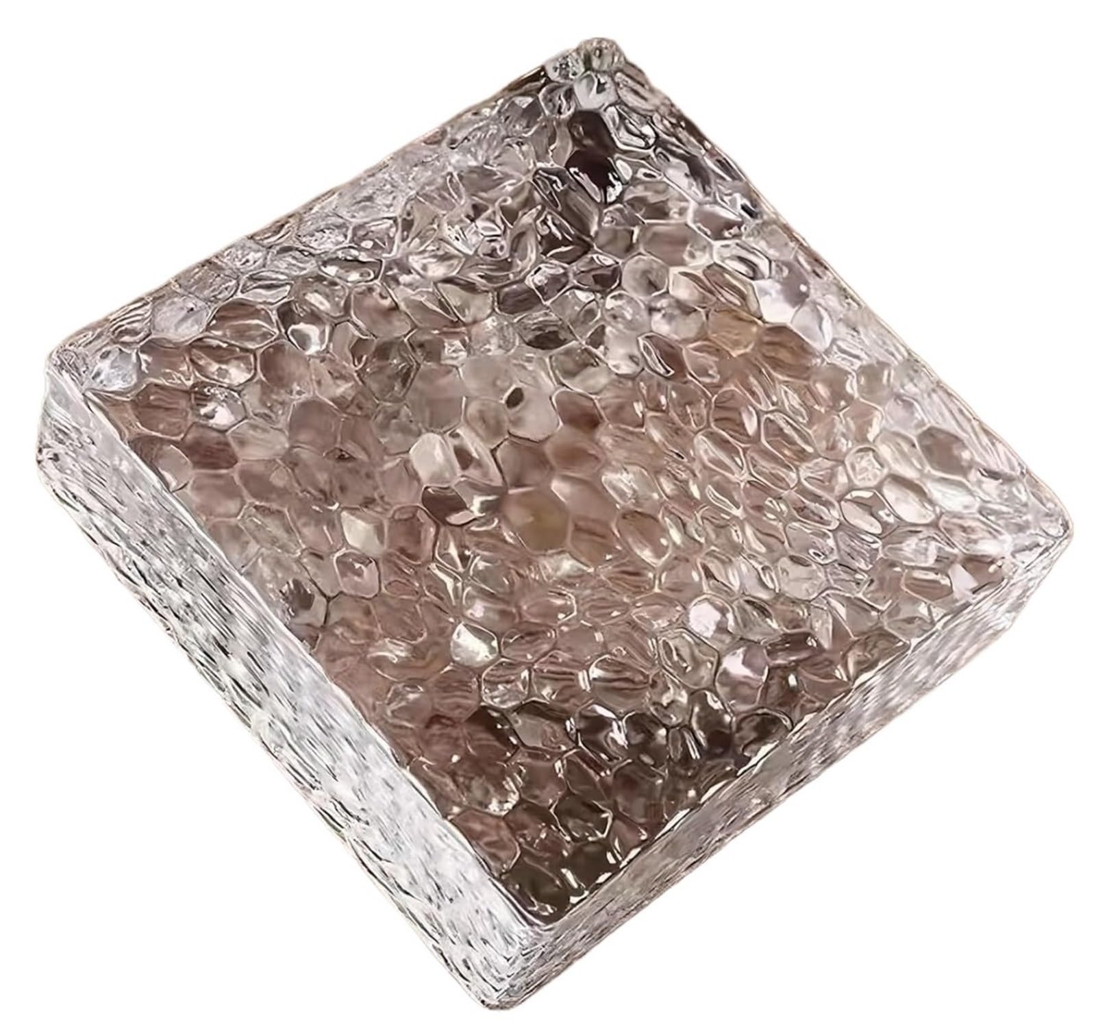 Prostokątne szklane cegły, przezroczyste szklane bloki do prywatności w łazience, przegroda, dźwiękoszczelne, 9,9 x 9,9 x 4,8 cm