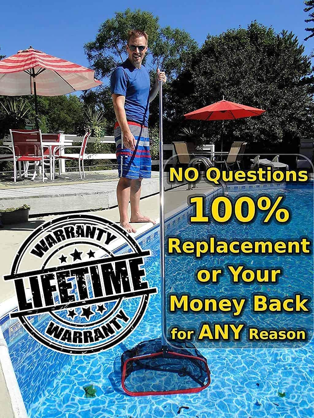 ProTuff Pool Nets for Cleaning with Pole Unlimited Free Replacements