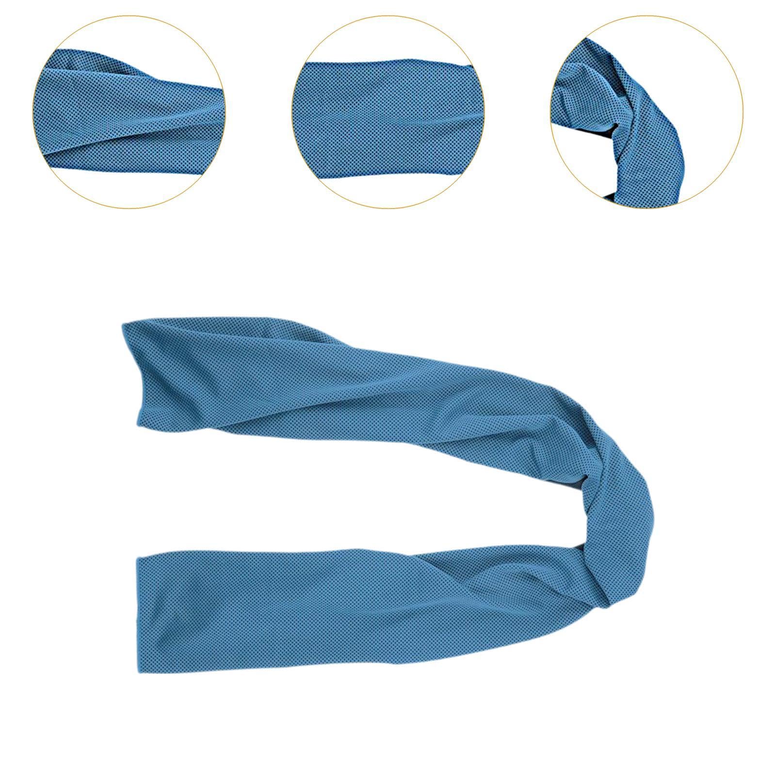 Vaveren Cooling Towel Chilly Towel Practical Durability Soft Neck Wrap Stay Cool Microfiber for Gym Outdoor Activities Hiking Fitness, Blue