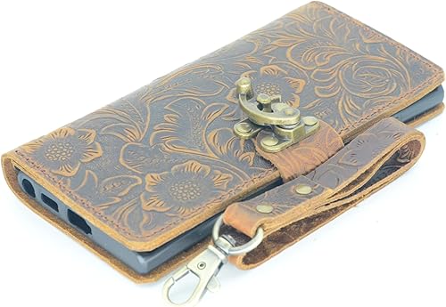 Handmade Genuine Leather Retro Book Style for Samsung Galaxy A73 A53 M53 A33 s10 plus Leather Wallet Case