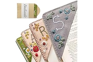 Personalized Hand Embroidered Bookmark with Cute Flower