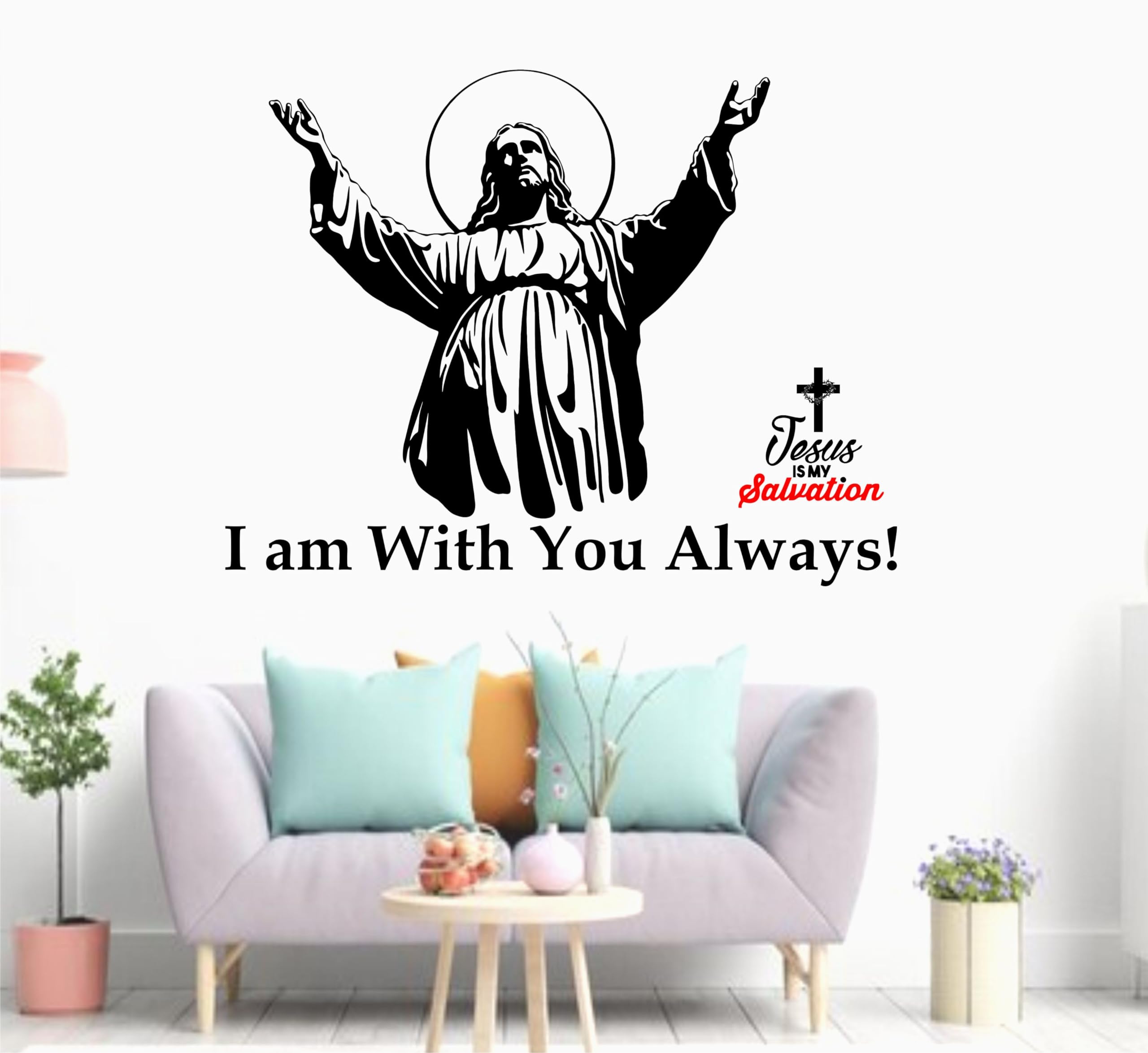 WallAdmire Jesus Christ Wall Sticker for Christians Size -23X19 Inches (B0CVBNCXD9) Amazon Price History, Amazon Price Tracker