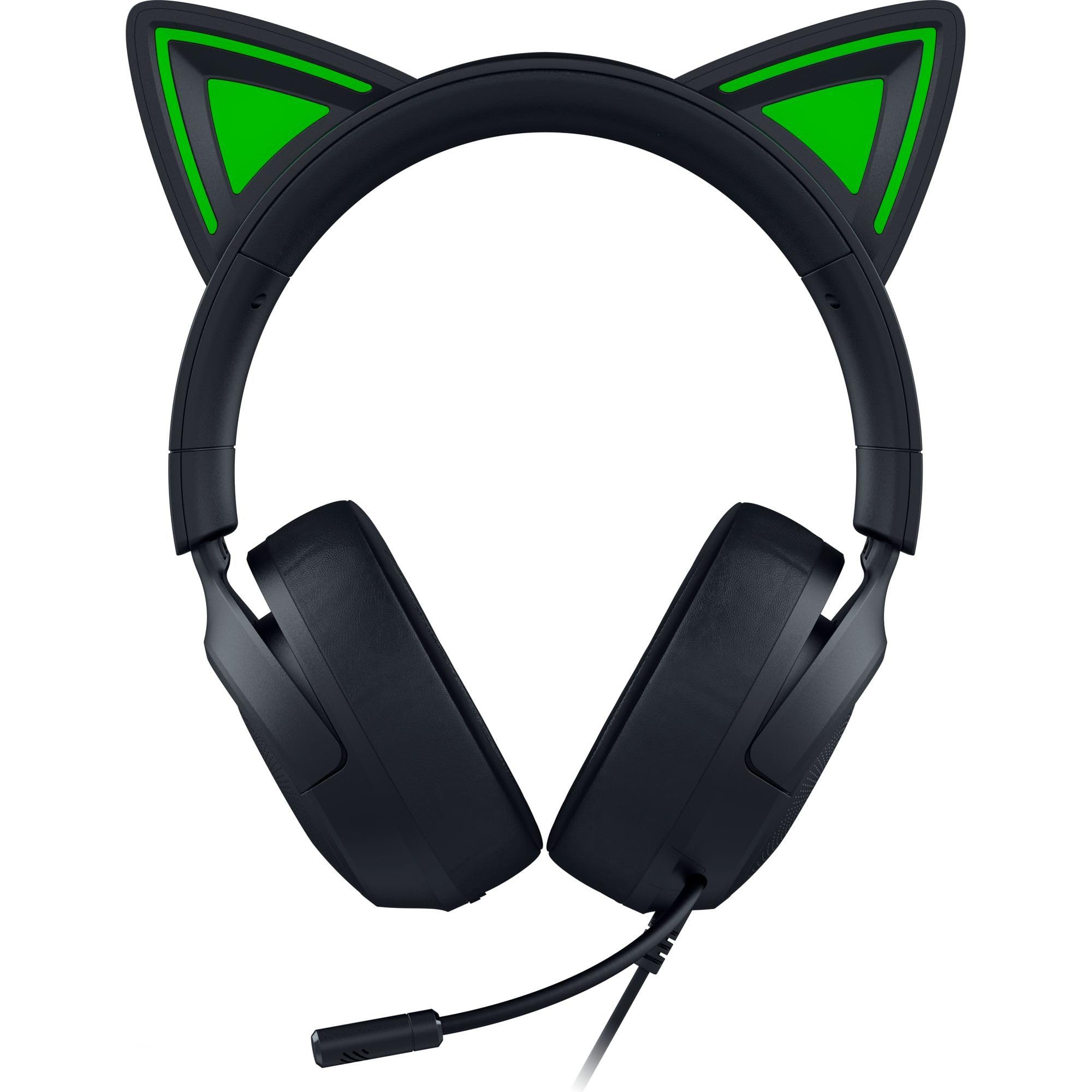 Razer Kraken Kitty V3 X - przewodowy zestaw słuchawkowy Kitty do gier - kultowe uszy Kitty - lekki, waży tylko 270g - mikrofon HyperClear Cardioid - przetworniki TriForce 40mm | Czarny