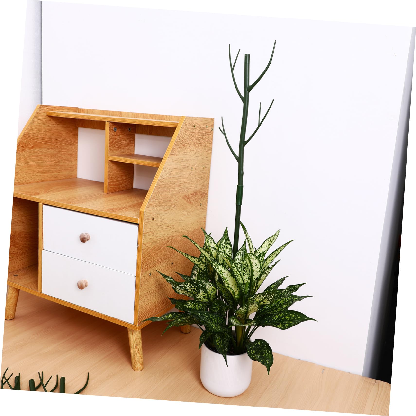 BESTonZON Tuteurs de Support pour Plantes Hautes, 1 Set en Plastique Vert, Installation Facile, Clips et Liens, pour Plantes D’intérieur et Jardin