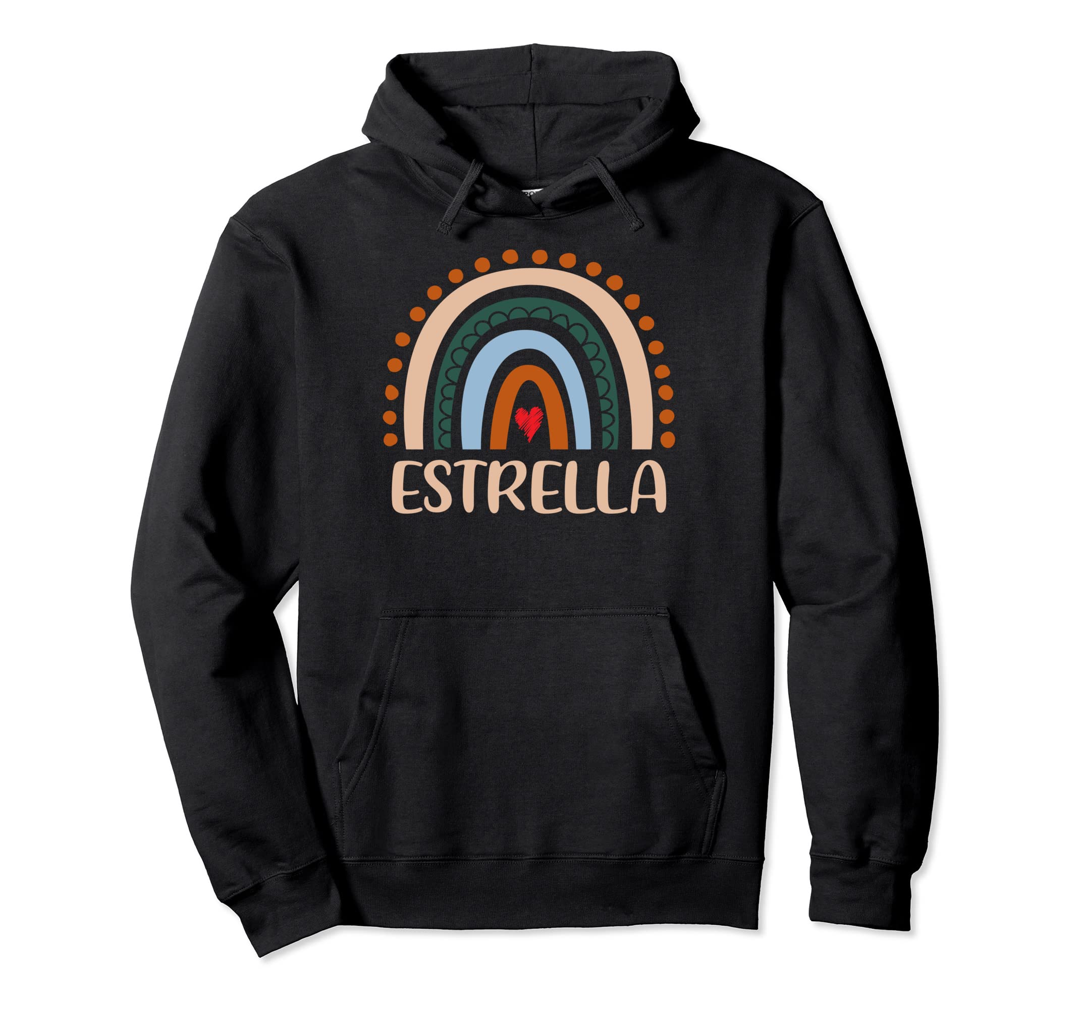 Estrella Name Personalized Funny Women Rainbow Estrella Pullover Hoodie