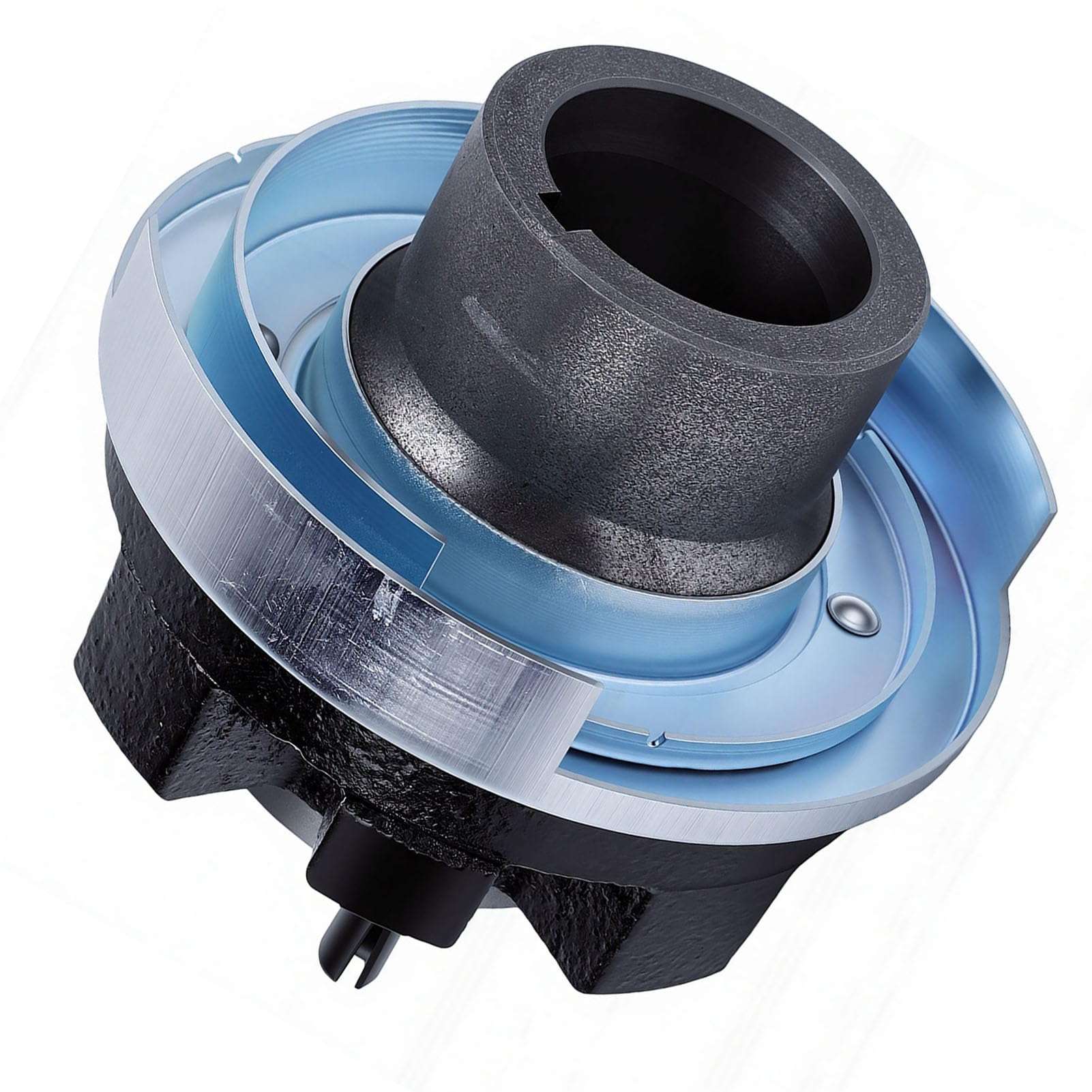 SIXRUN Buje del CigüeñAl del Equilibrador Armónico del Motor, Acero Al Carbono con Silicona, Buje de Polea de Repuesto OEM, Apto para Reparación y Reemplazo de Motores B2300 1994