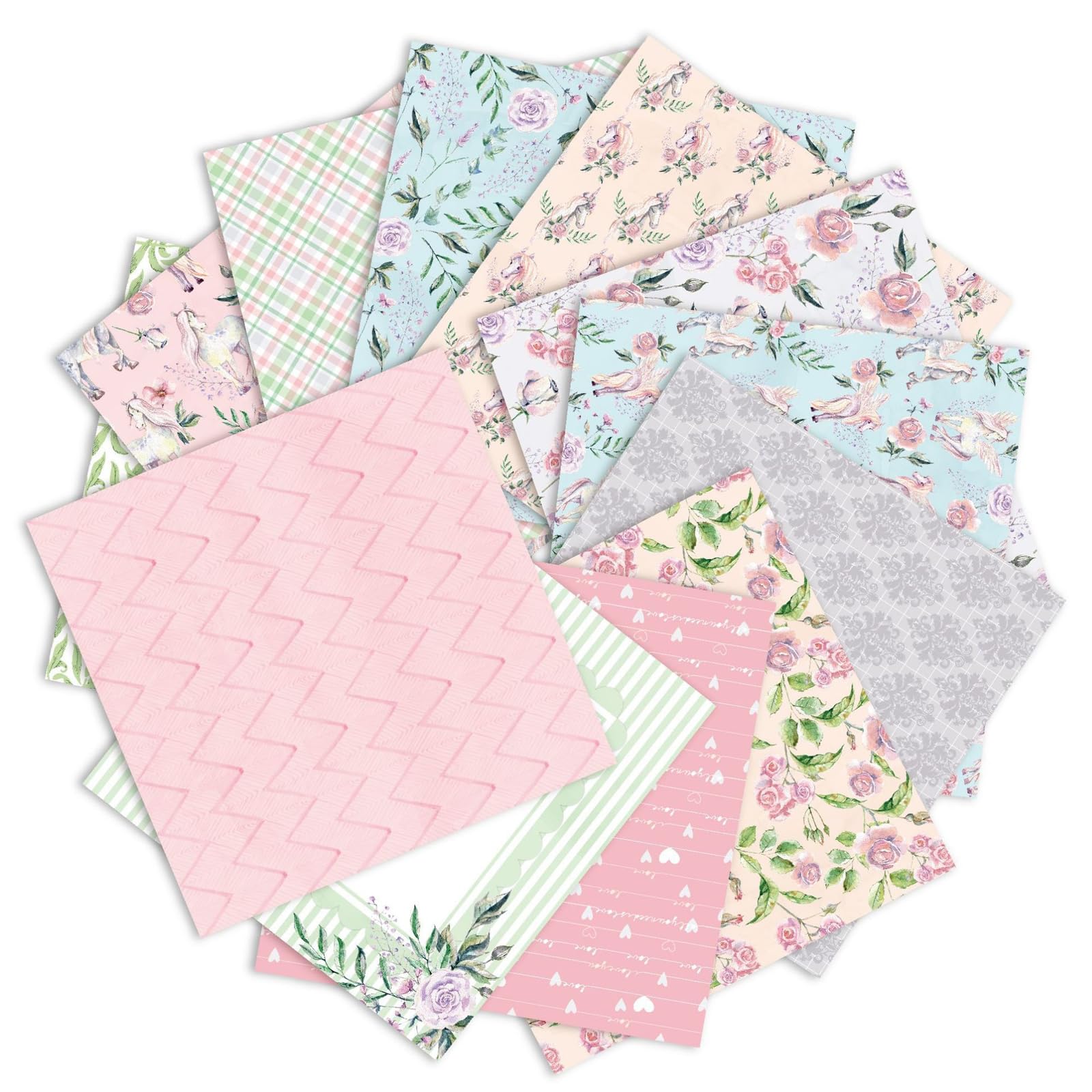 12 Sheets Pieces Scrapbook Paper Making Kits Decoupage Kit 6x6 Inch Vintage Style for Crafts DIY Making Magazine Clipping Paper Easter Card Making for Crafts Card Making Art Journaling (Style C)
