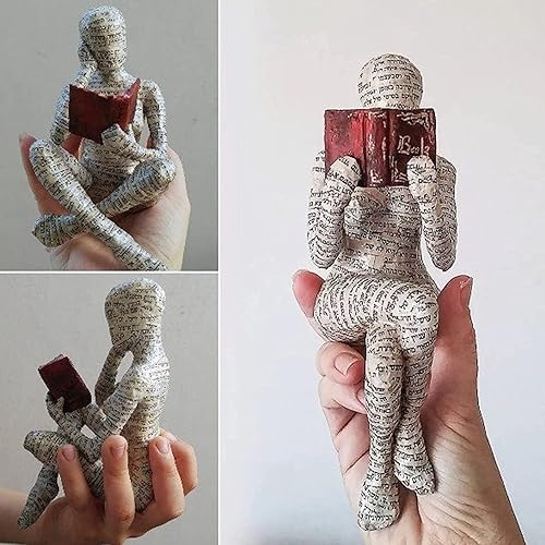 Miniatura 7 de Pulp Woman - Estantería de lectura para mujer, estatua de resina estilo pensador, esculturas abstractas para decoración del hogar, estante de