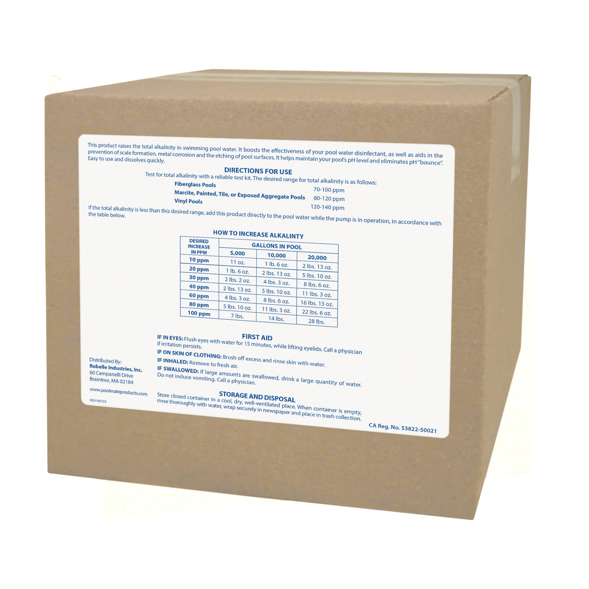 Pool Mate Zwiększacz zasadowości premium 9 kg do basenów, 100% wodorowęglan sodu