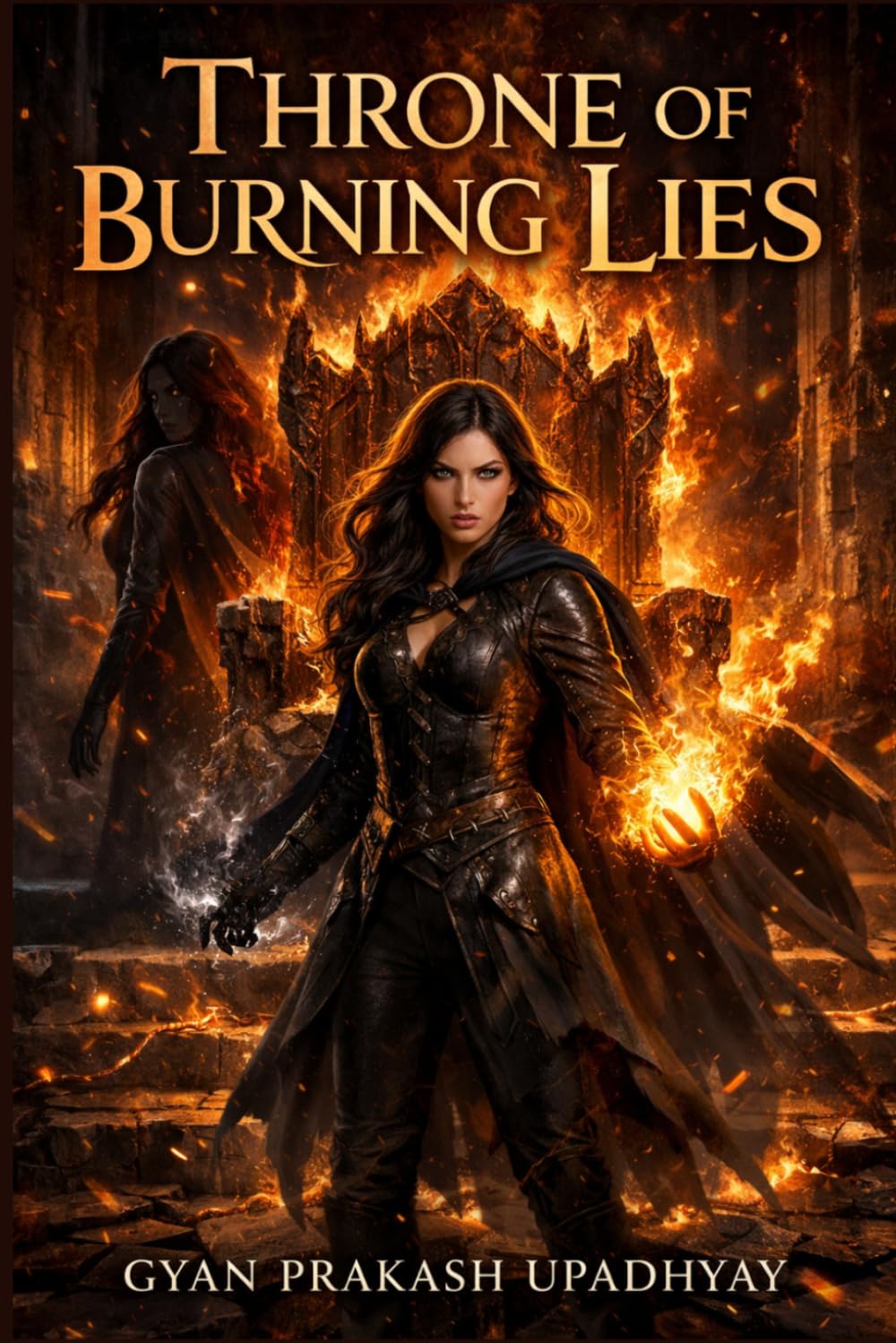 Throne of Burning Lies: A Dark Enemies-to-Lovers Romantasy: 2 (Crown of Ash & Oathbound Shadows Series)