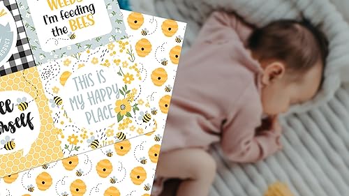 Miniatura 5 de Honey Bee - Papel de recortes de 12 x 12 pulgadas, papel de cartulina decorativo con flores, abejorro, diseño de naturaleza, juego de 5 papeles para