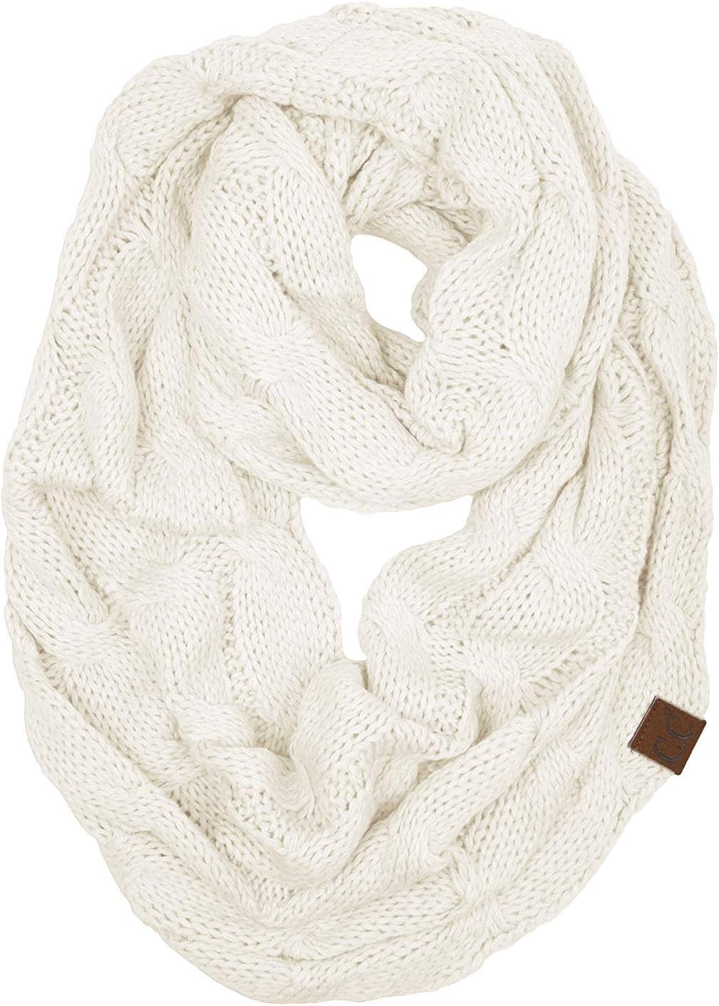 Funky Junque Scarf, Ponytail Headband, & Texting Gloves - Ivory