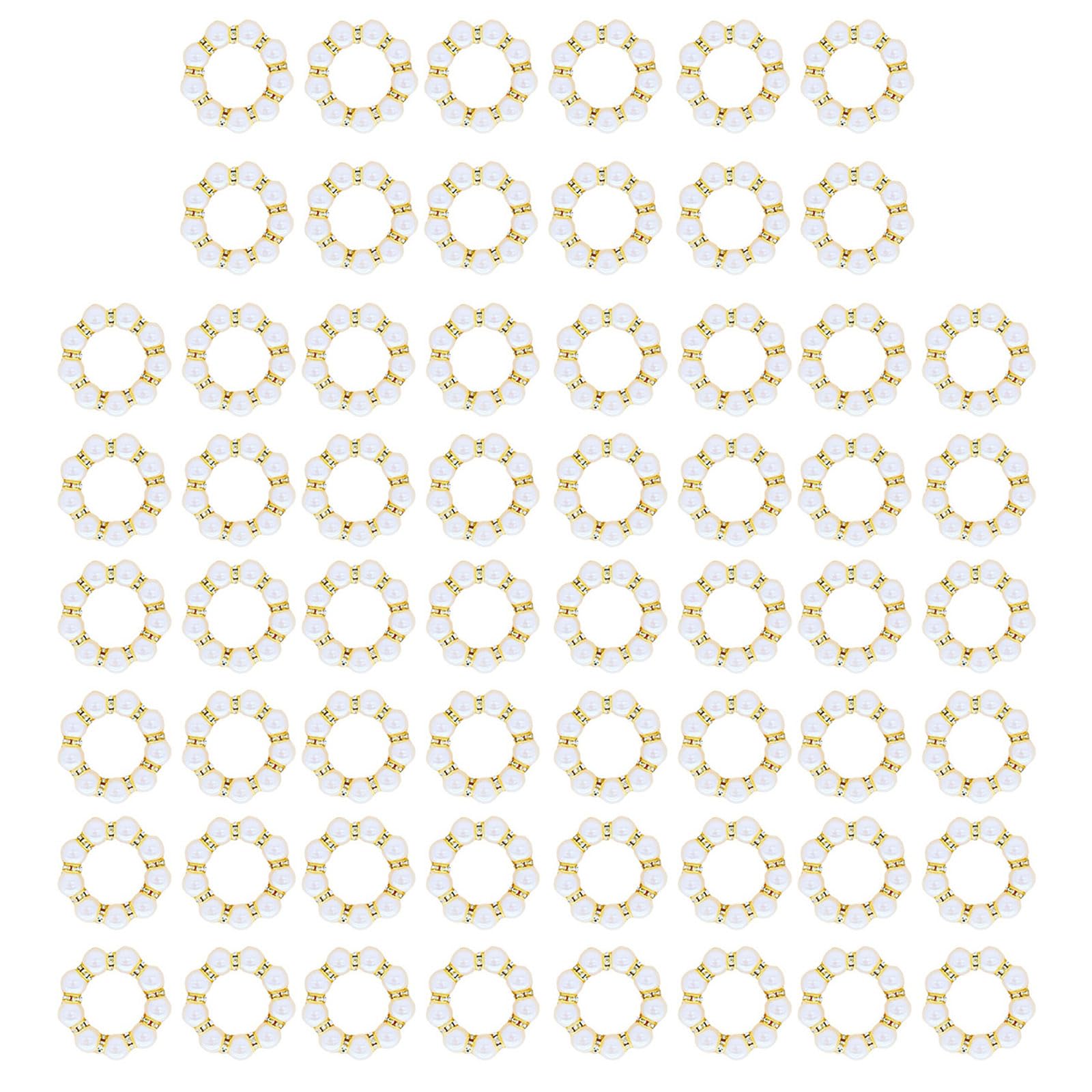 Ljmyy Of 60 Bead Tissue Rings Tissue Holders Christmas Bead Serviettes Rings Suitable for Party Gatherings and Celebration
