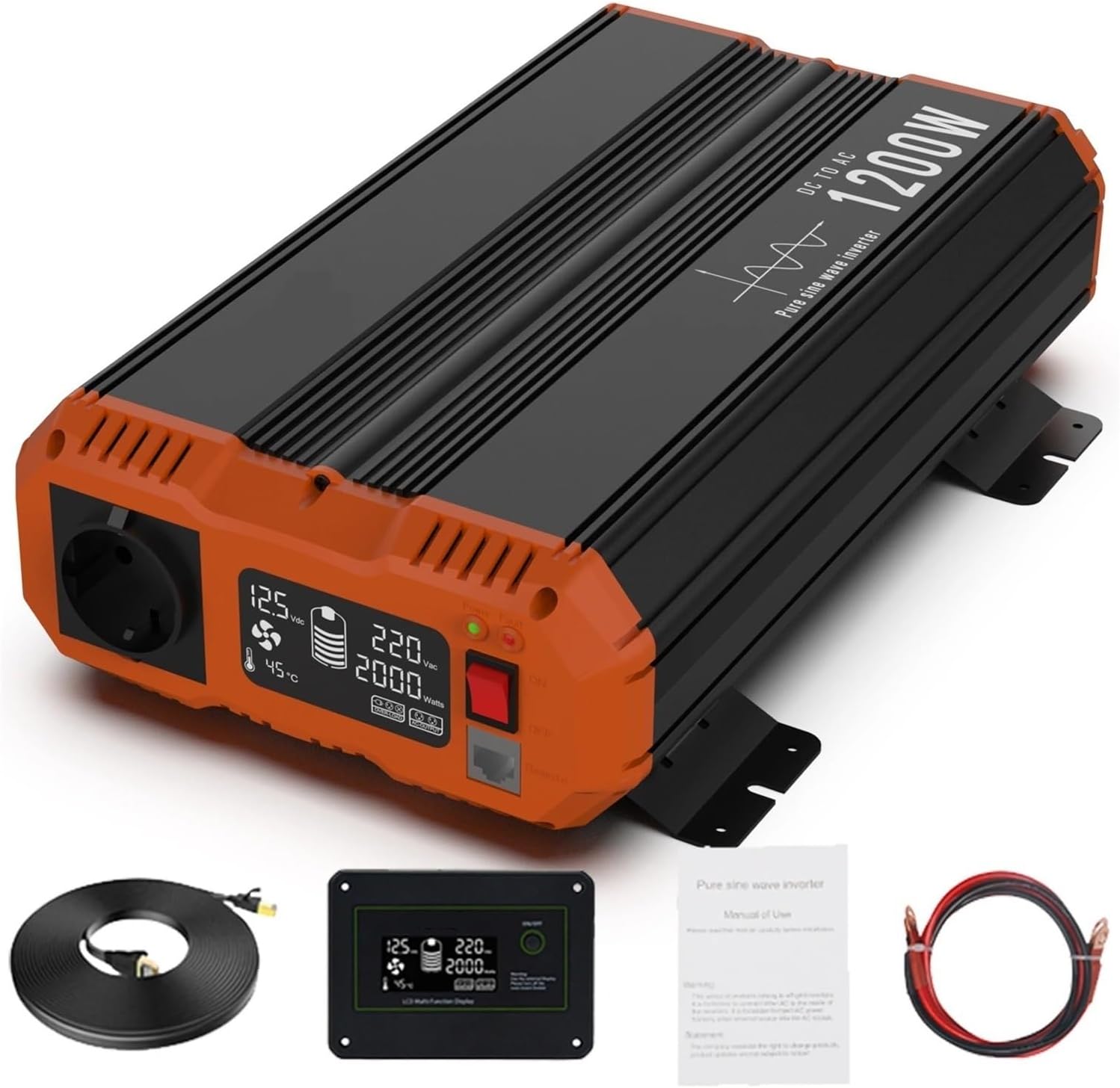 Pure Sine Wave Inverter Power Inverter DC 12V 24V 48V to AC 50HZ/60HZ Continuous Power Suitable for Home and RV (Inverter 3000w 48V_60HZ)
