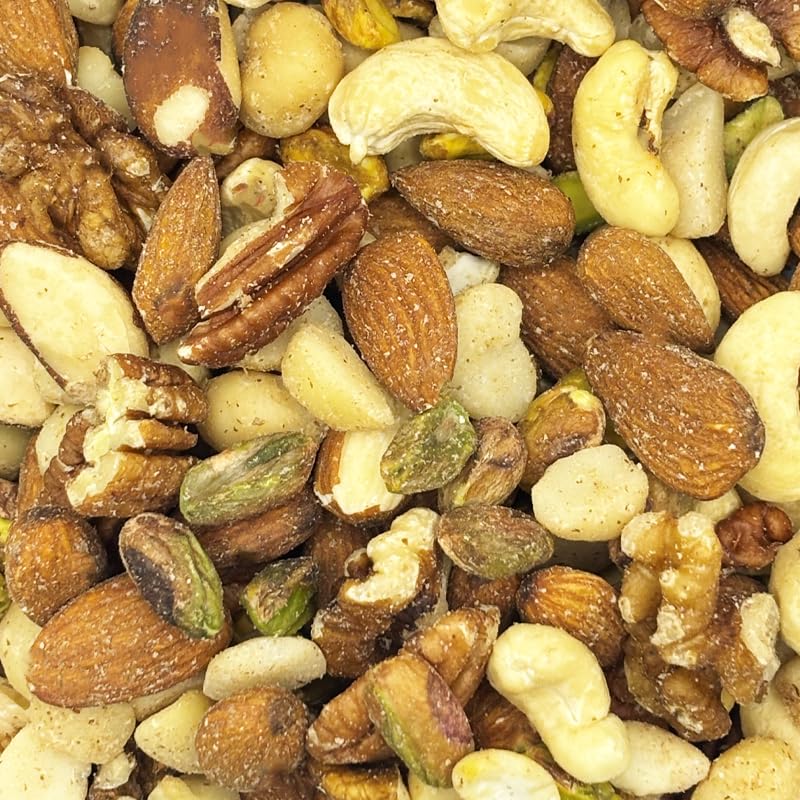 Grape Tree Whole Mixed Nuts Kernels (1KG). Natural Nut Mix Containing Almonds, Hazelnuts, Whole Cashews, Brazil Nuts, Walnuts, Pistachios & Pecans. Good Source Of Protein. Perfect For Snacking.