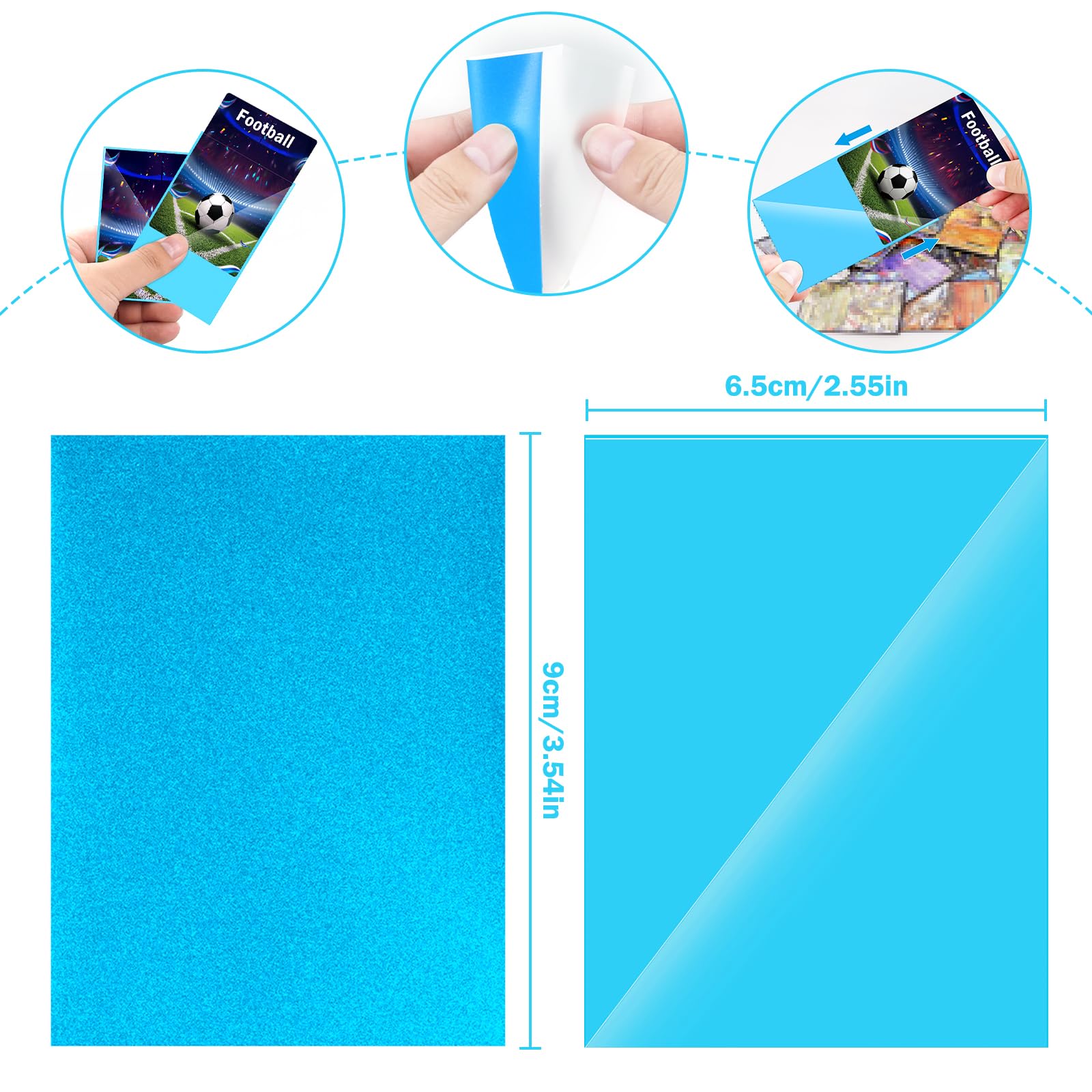 Sinmaklin 100 PCS Color Card Sleeves, Clear Waterproof Penny Sleeves, Transparent, Standard Size 66 x 91 mm, Fits Sports - Image 3