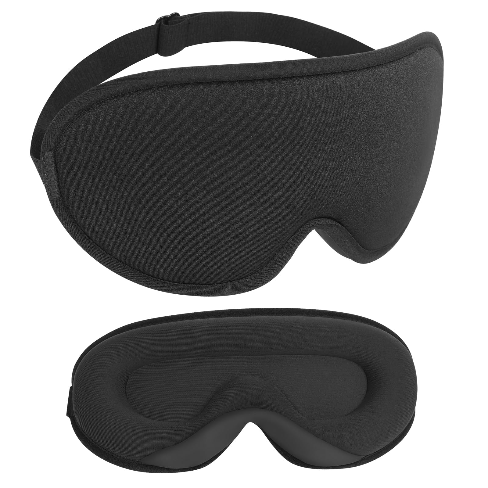 Antifaz para Dormir Mujer y Hombre, Máscara para Dormir 3D Mejorada, 100% Anti-Luz con Diseño Ergonómico y Sin Presión Ocular - Ultra Suave y Cómoda, Ideal para Viajes, Meditación y Sueño Reparador