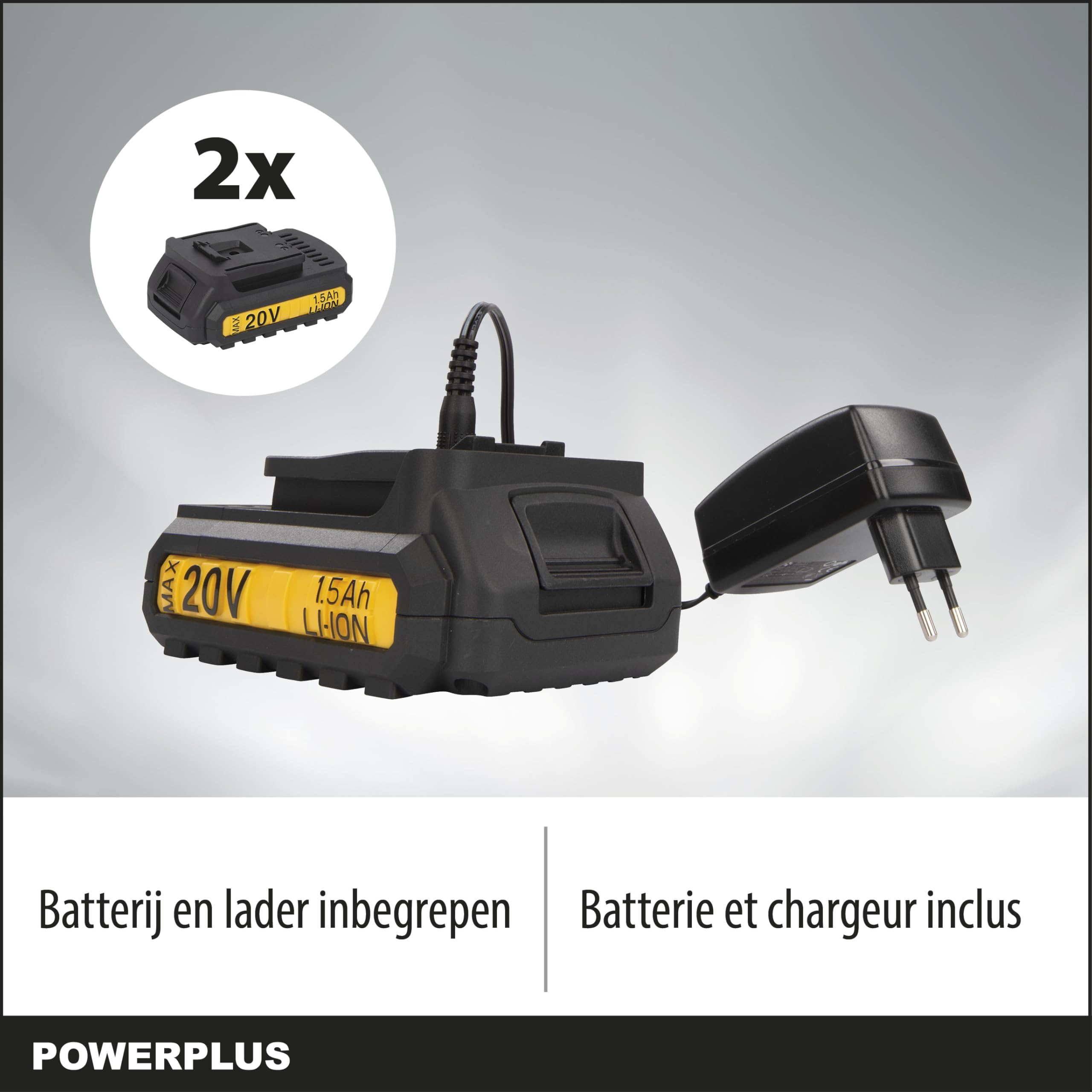 Powerplus POWX00435 POWX00435-Taladro/Atornillador 20v Li-ion 2 Bat