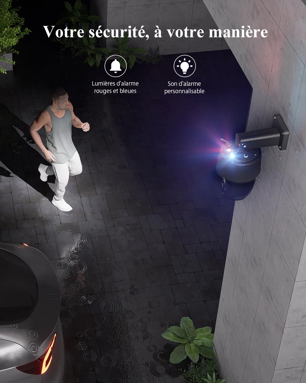 Caméra De Surveillance WiFi Double Objectif 4MP - Zoom 10x, Détection IA, Vision Nocturne 30m - IP66 - 790C-4MPD
