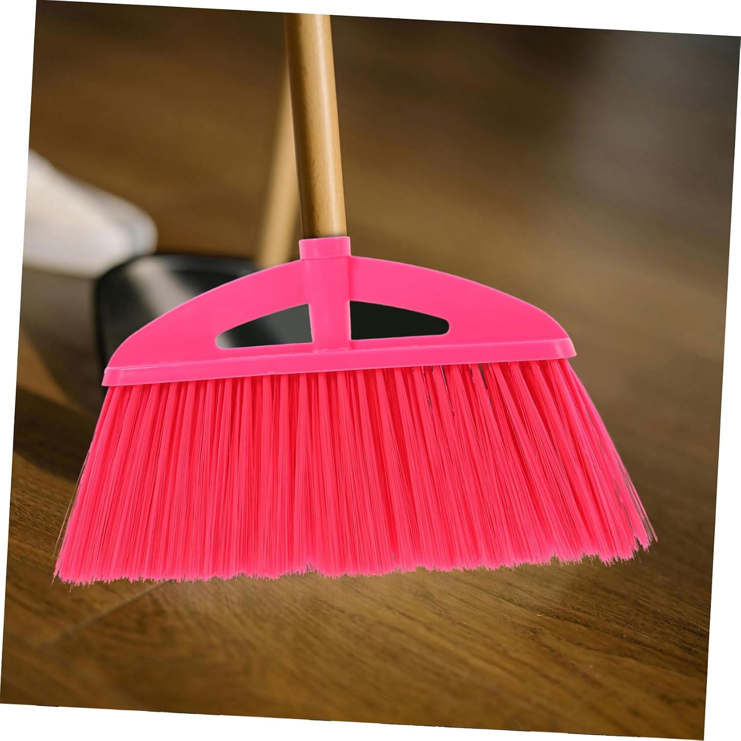 Beavorty 2Pcs Durable Broom Head Replacement Angled Plastic Sweeper Broom Head for Efficient Lobby Home Office and Garage Cleaning