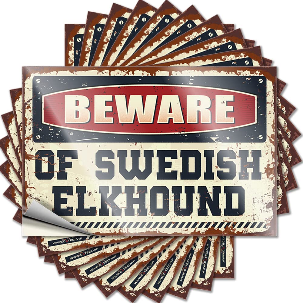 Fzfn Colour Fall Door Decorations Billiards Saying - Beware Of Swedish Elkhound Garage Waterproof Vinyl Sticker(8X12cm)