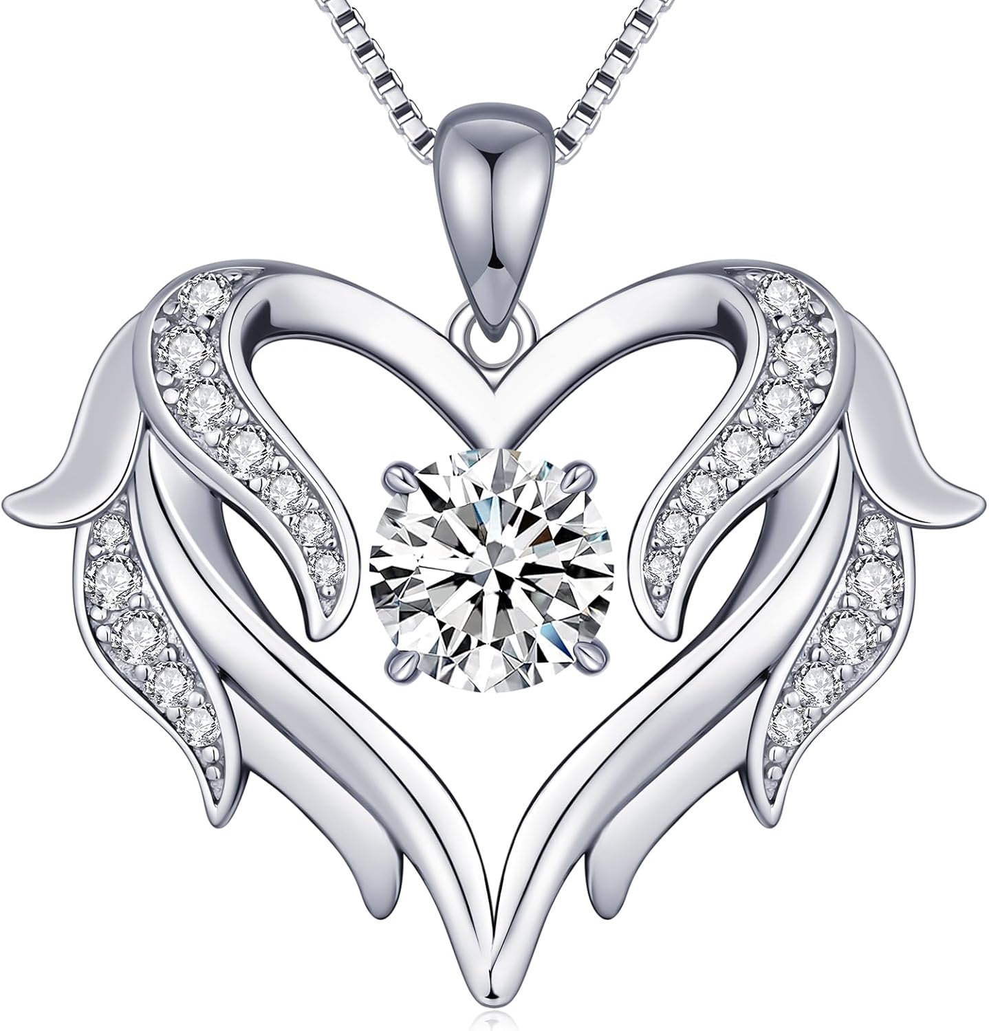 1-3 Carat Moissanite Heart Necklace for Women, 925 Sterling Silver Moissanite Pendant Necklace, Anniversary Present for Her, Birthday Gift for Wife, Diamond Jewelry Present for Girlfriend, Mom, Daughter