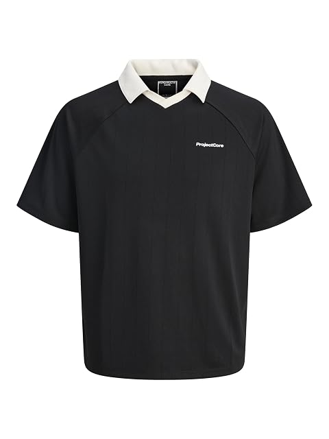 JACK & JONES Jcolido Pique Needle Open Polo SS męska koszulka polo, czarny, L