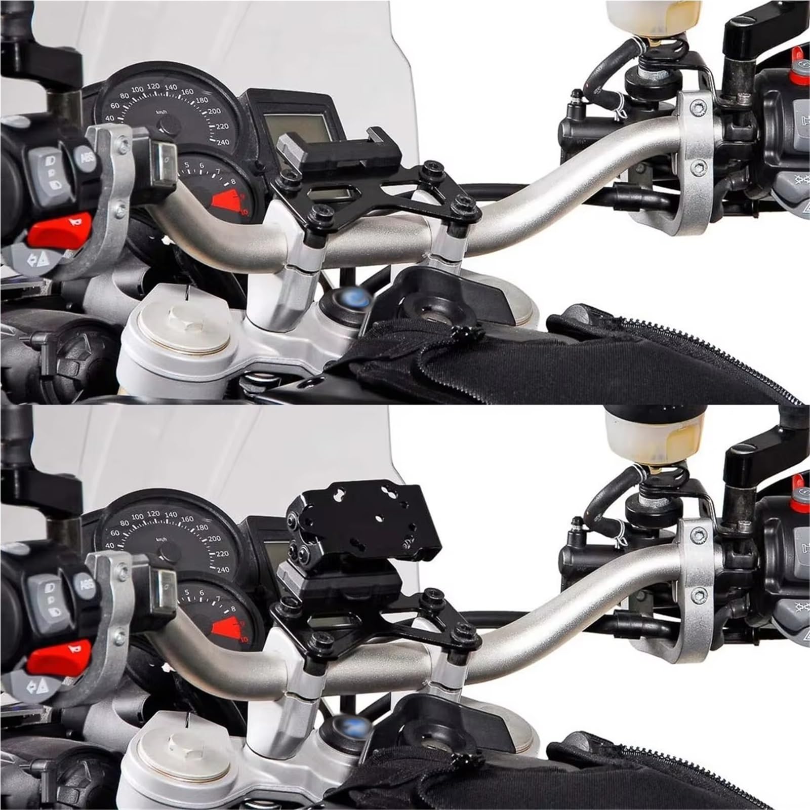 Porta Movil Moto Soporte para teléfono con carga USB navegador GPS de motocicleta para F650GS, F700GS, F800GS y F 800 GS Portamoviles Moto(B and C)