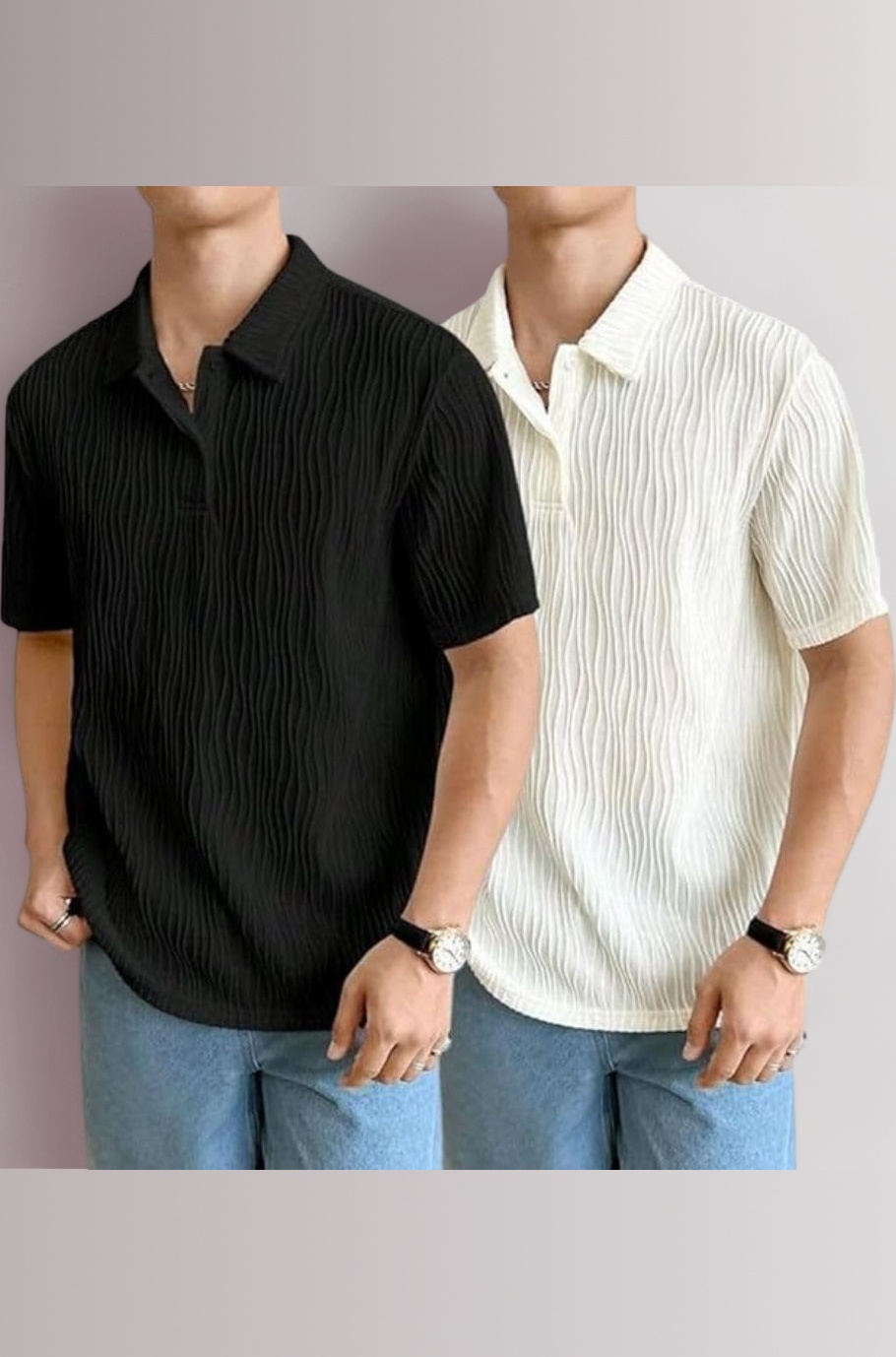 LERIYA Fashion Cotton T-Shirt for Men – Soft Breathable Fabric | Regular Fit Half Sleeve Collar Tee for Summer Casual Wear (Available in Plus Size and Combo Pack of 2)