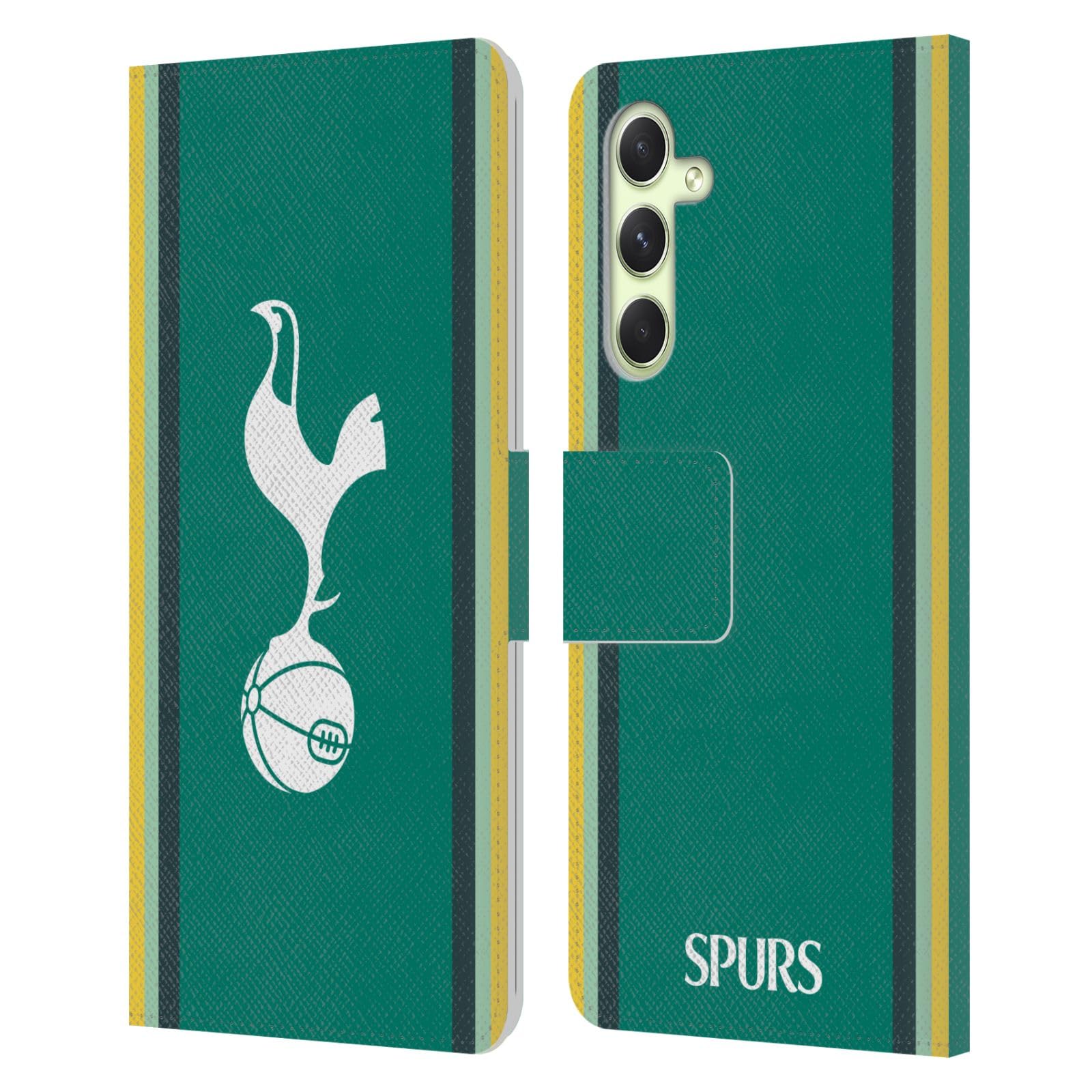 Head Case Designs Officially Licensed Tottenham Hotspur F.C. Third 2024/25 Badge Kit Leather Wallet Case Compatible with Samsung Galaxy A54 5G