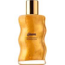 Gisou Honey Infused Mini Body Oil Shimmer Glow - Lightweight Hydrating Formula Delivering Softer, Smoother Skin with Glittery Finish, 1.5 Fl Oz