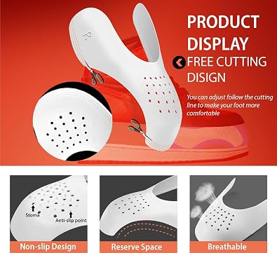3 Pairs Shoe Crease Protectors, Against Toe Box Shoe Creases,Crease Protectors for Air Force 1