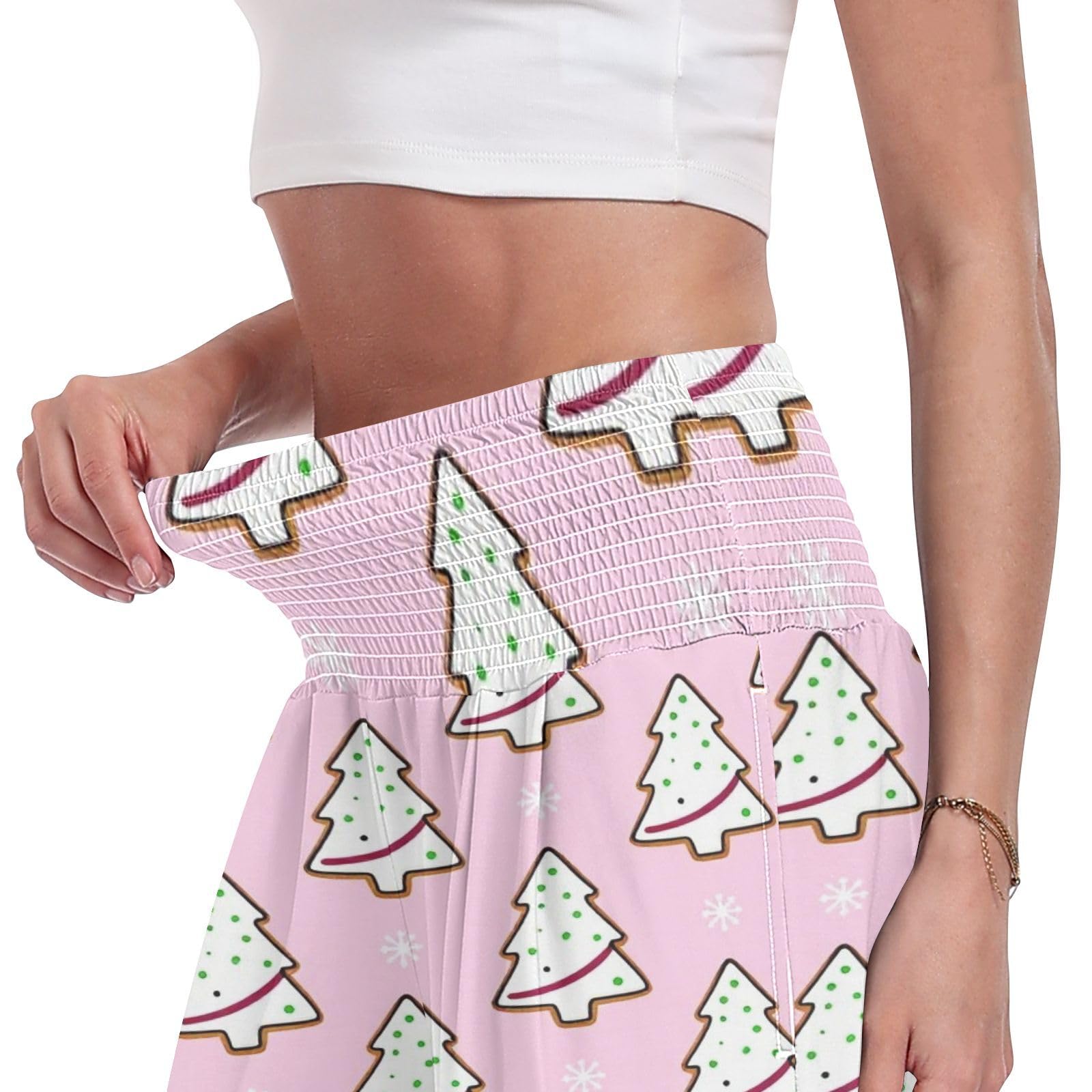 Blush Trees - Pantalones largos casuales para mujer, resistentes a las arrugas, pantalones casuales de viaje