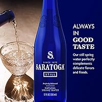 Vista 2 de Saratoga Agua natural de manantial – 12 oz (no carbonatada, paquete de 24)