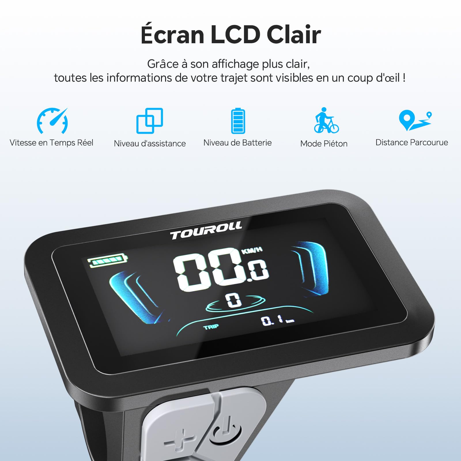 Touroll S2/ S2 Pro Vélo Électrique Pliable Tout-Terrain, 20"×4.0" Fat Tire, 150KM Autonomie, Batterie 720Wh Amovible, Moteur 250W Vélo Électrique Gros Pneu 7 Vitesses, E-Bike Urbain pour Adulte