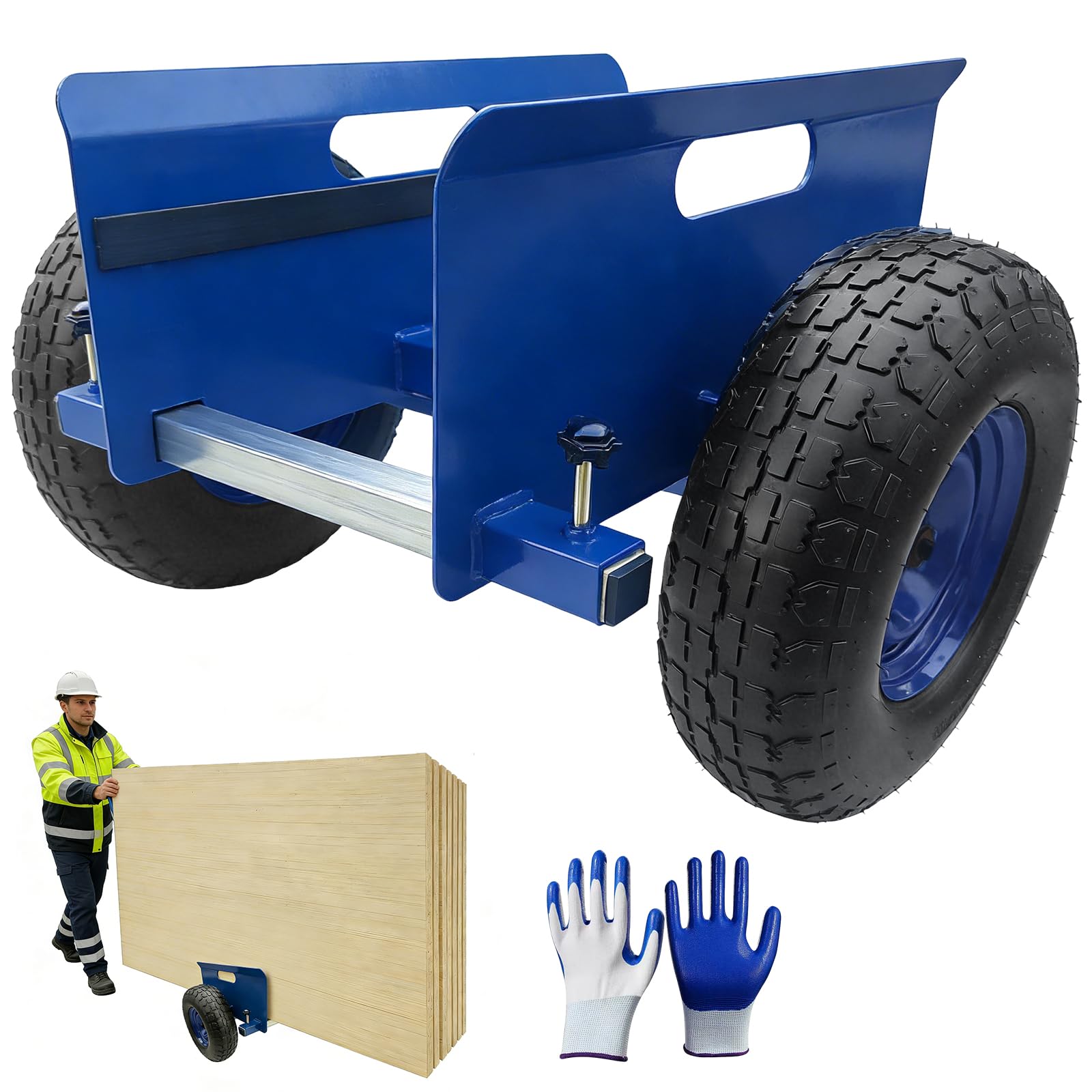 Plattenroller 500KG Tragfähigkeit, Plattenwagen, Klemmwagen | Verstellbarer Trockenbau-Umzug, Plattenklemmwagen für Marmor, Holzplatten, Türen, Fenster, Rollwagen, Transporthilfe