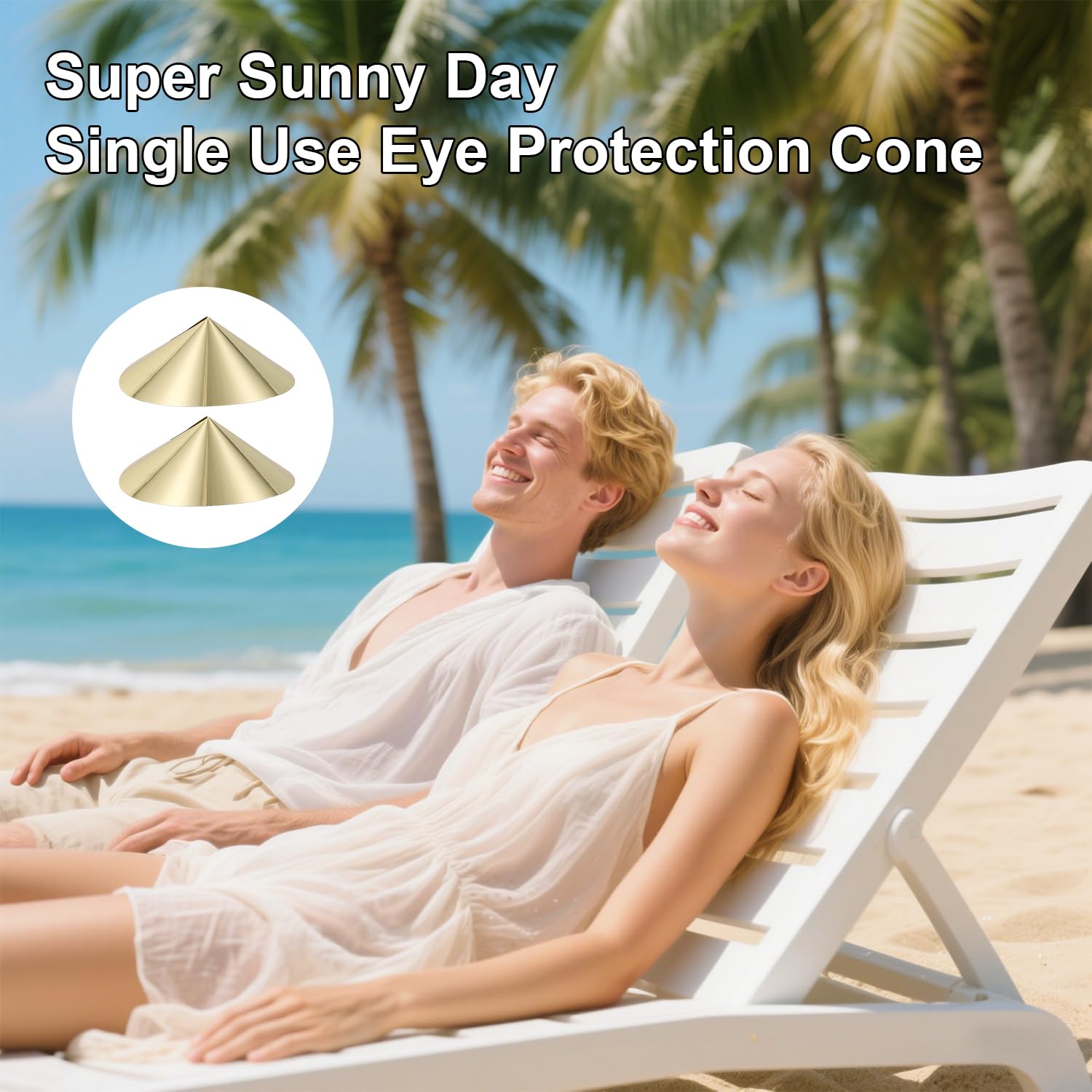 Gosknor 100uds Conos de Protección Ocular, Pegatinas Gafas Cama de Bronceado un Solo Uso para Ojos Cubiertas Gafas Bronceado Sin Línea Tomar el Sol en Verano Accesorios Tumbonas (Dorado)