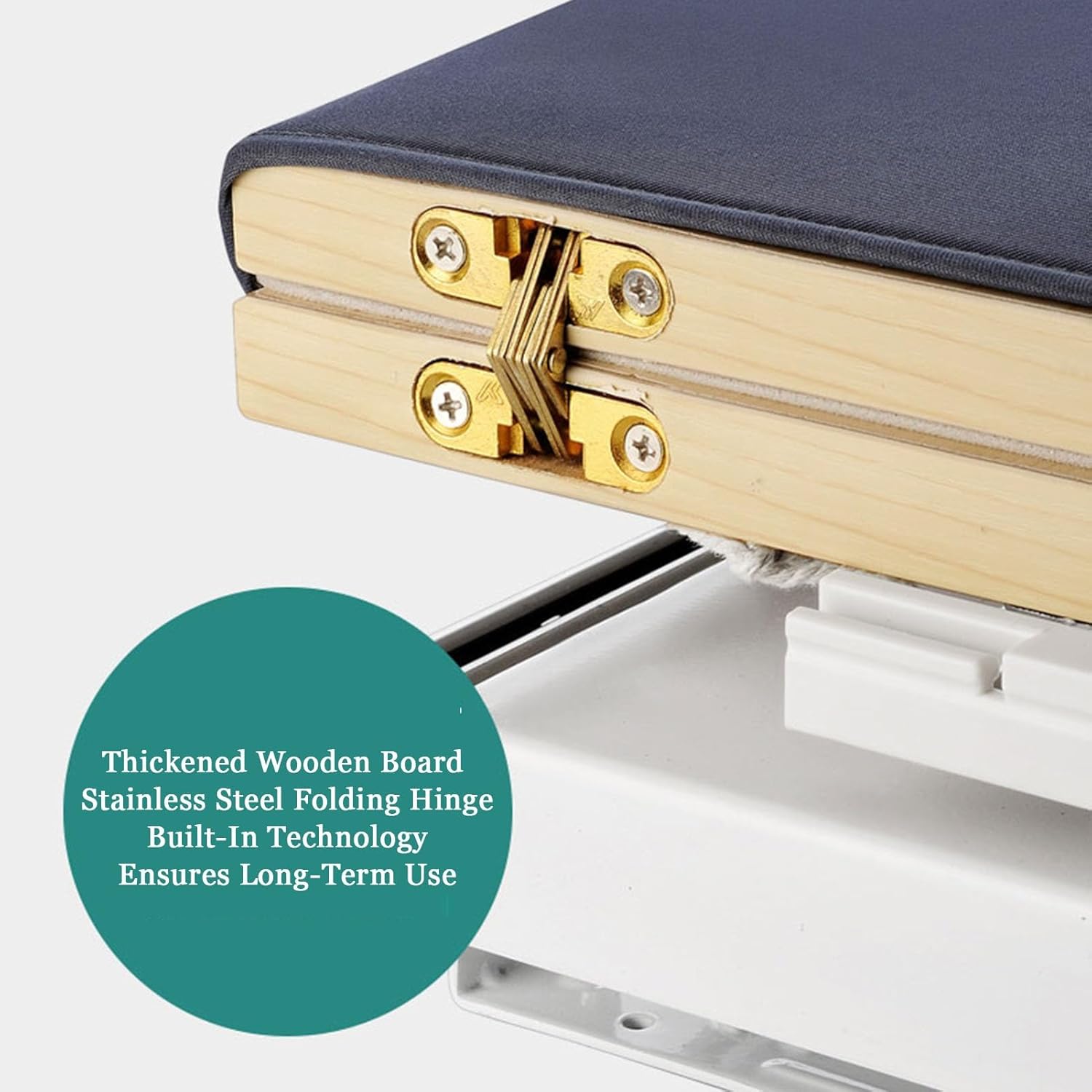 Retractable Pull Out Ironing Board,Adjustable Folding Hiding,180° Swivel with Removable Cover,Load-Bearing Capacity 20 Kg,for Apartment Small Room(Color1)