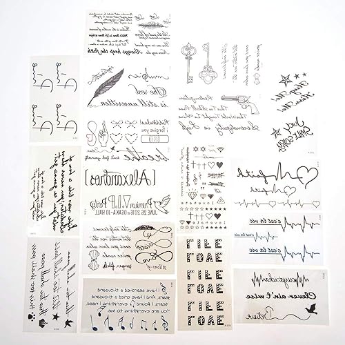 Miniatura 5 de PowerTRC 30 hojas de tatuajes temporales para hombres y mujeres, cientos de diseños de tatuajes variados, calcomanías realistas impermeables para