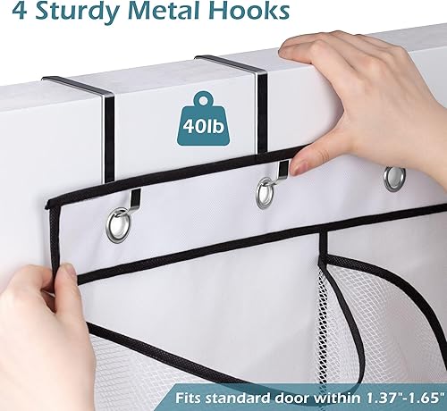 Miniatura 8 de KIMBORA Zapatero largo de 6 niveles y organizador de zapatos sobre la puerta