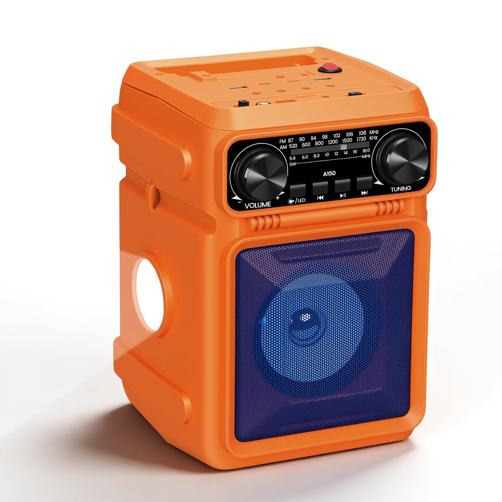Stoccaggio di energia con sistema audio e karaoke, 24000 mAh, alimentato da pannelli solari, karaoke all'aperto/campeggio/festa