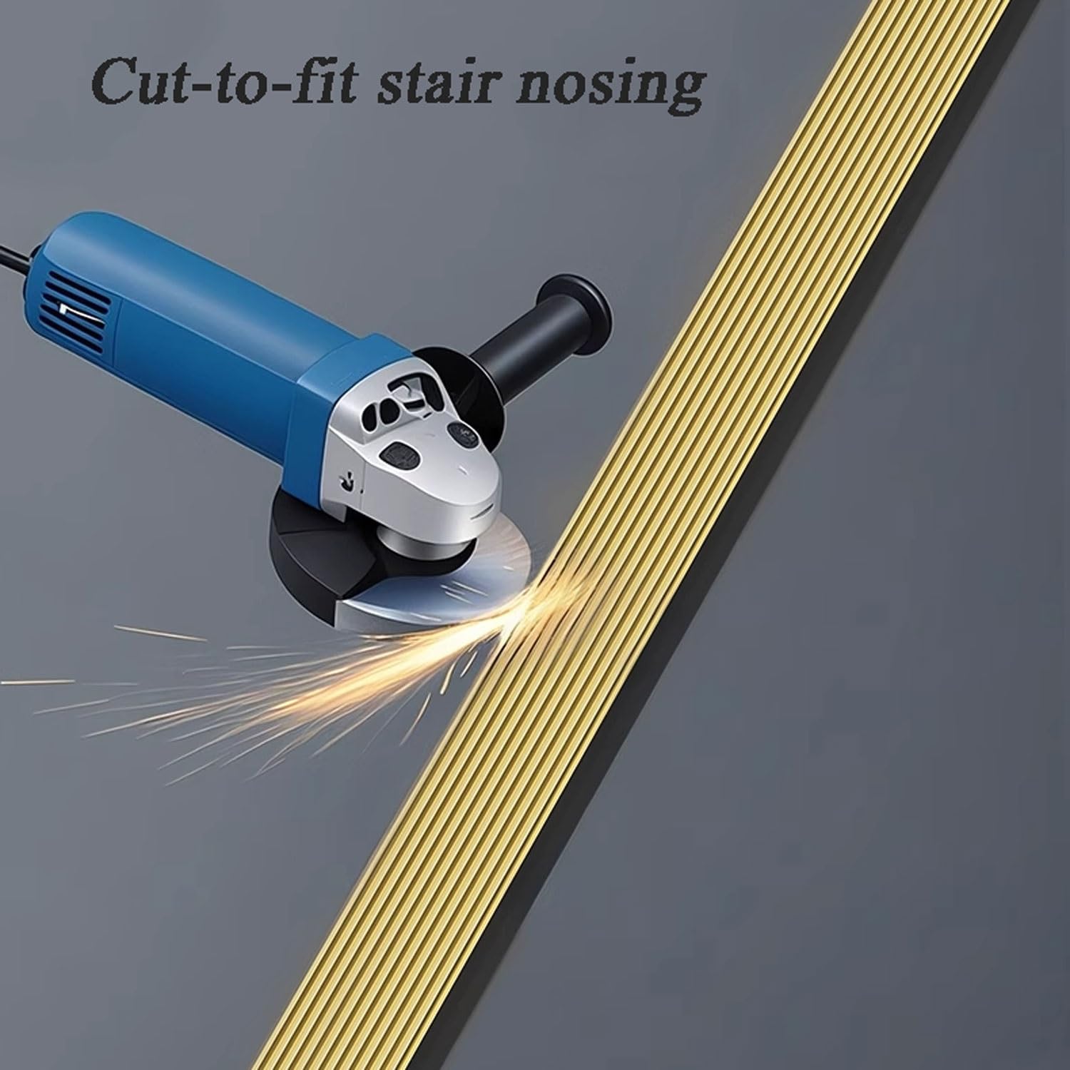 Borde de perfil de aluminio antideslizante para escalones de interior/exterior, protector en forma de L, plateado, 70 mm, banda de rodadura de seguridad duradera para escaleras