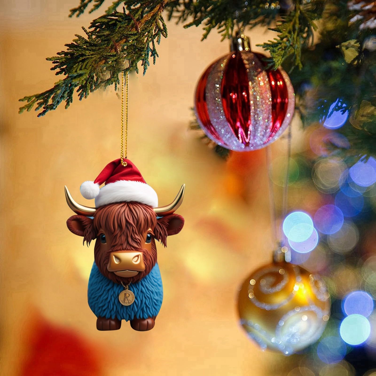 Indoor Swing Kerst Schattig Dier Acryl Platte Decoraties