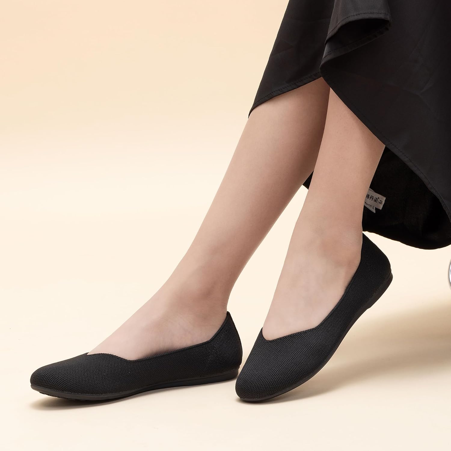 Women's Ballet Flat Dressy Casual Knit Shoes Round Toe Women Mesh Flats - Image 11