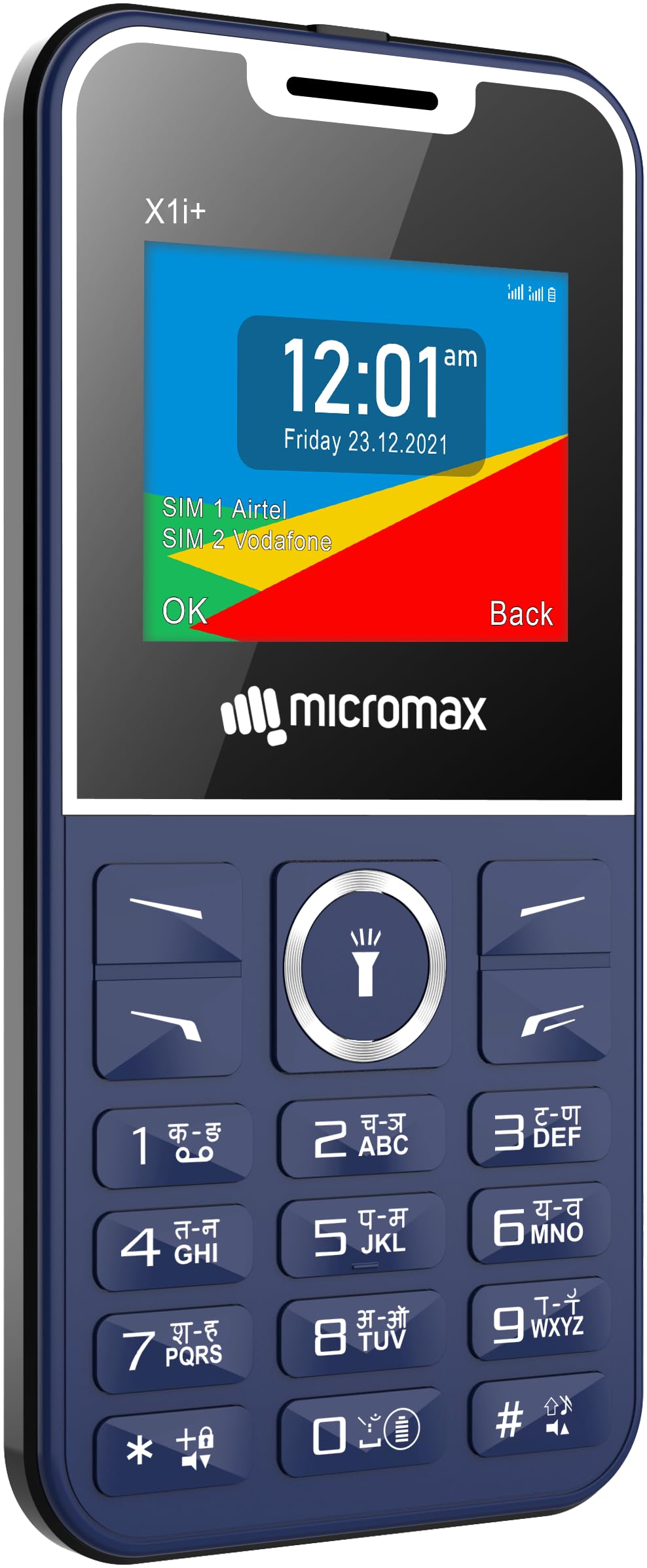 Micromax All-New X1i Smart Dual Sim Keypad Phone | Big 2.4" Display |Type C USB Port | Bright Torch| Wireless FM | Auto Call Recording | Blue |