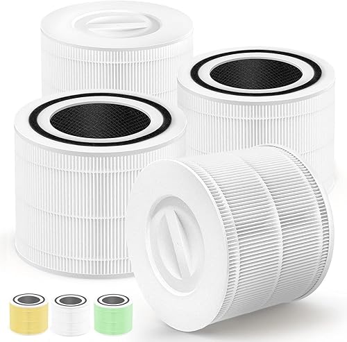 Filtro de repuesto para purificador de aire Core 300 compatible con purificador de aire LEVOIT Core 300, 300S, P350, filtro Core 300S con 3 en 1 H13