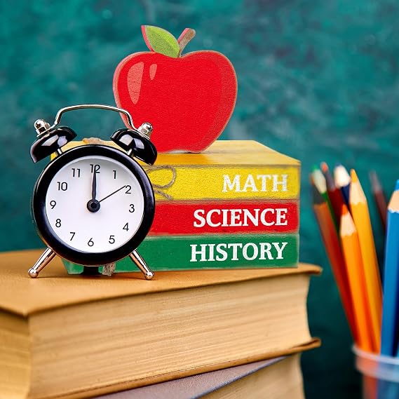 Yousoontic 4 Pcs Back to School Table Decor Apple Prop Book Classroom Decor