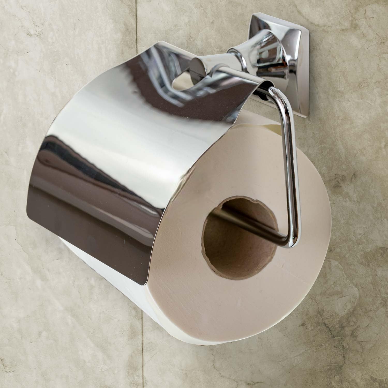 Set Da Bagno 6 Pezzi In Ceramica E Acciaio Cromato Con Decorazioni Oro - Design Neoclassico Elegante Per Il Tuo Bagno